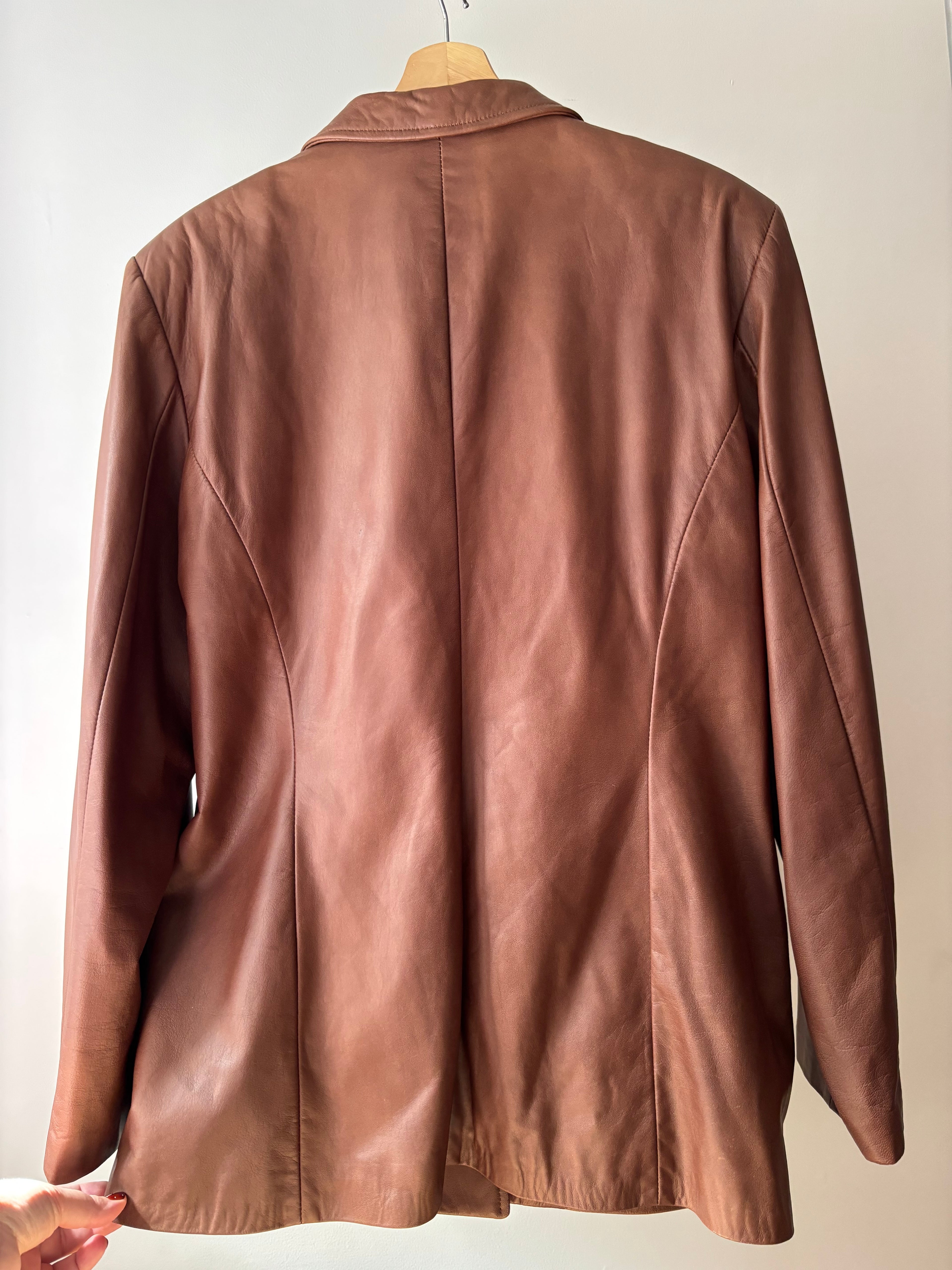 1990s Brown Leather Danier Jacket | Made in Canada
