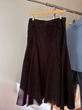Y2K Brown Corduroy Flared Maxi Skirt | Size 30"