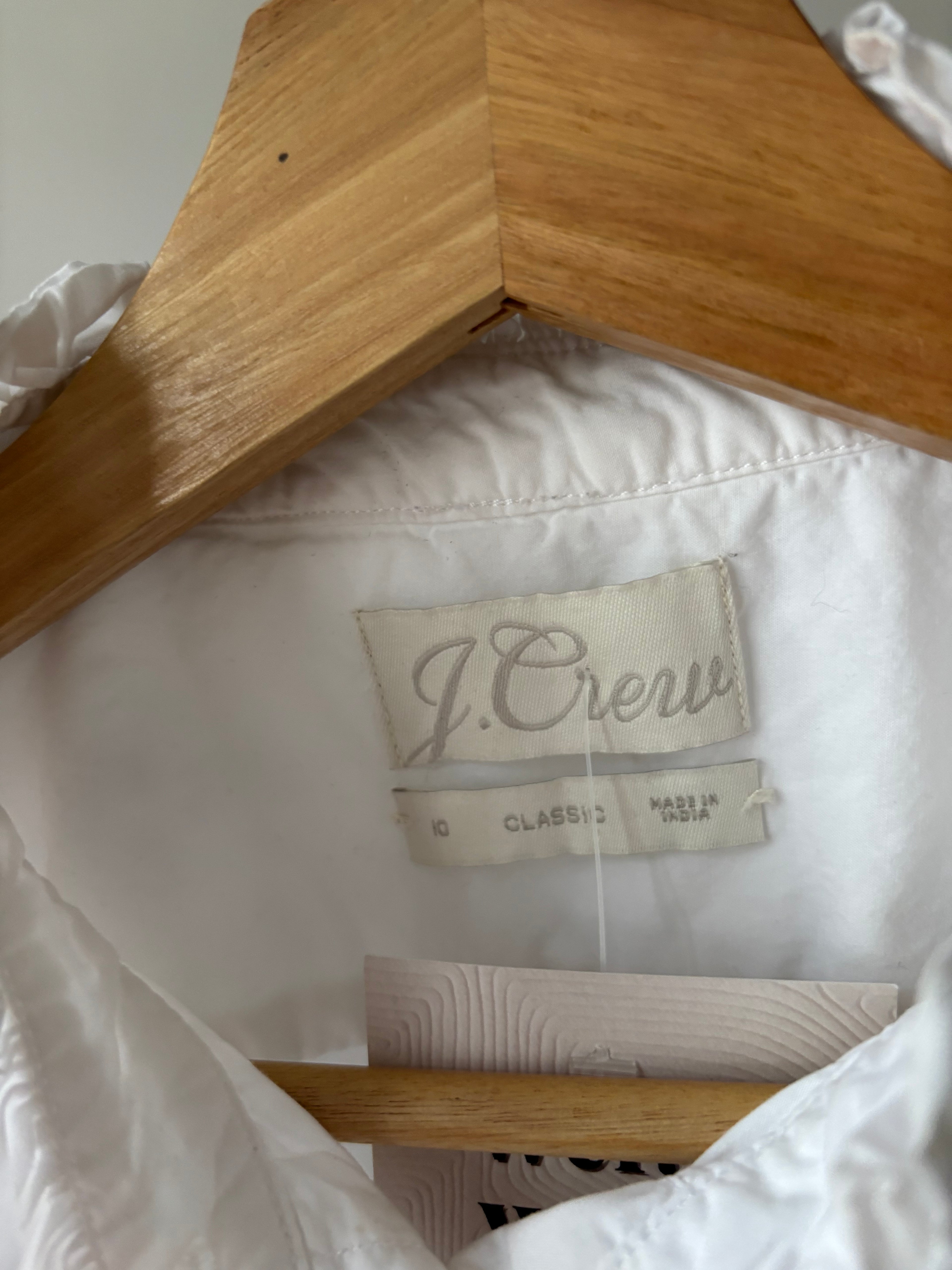 Upcycled Ruffled Blouse with Embroidered Bows