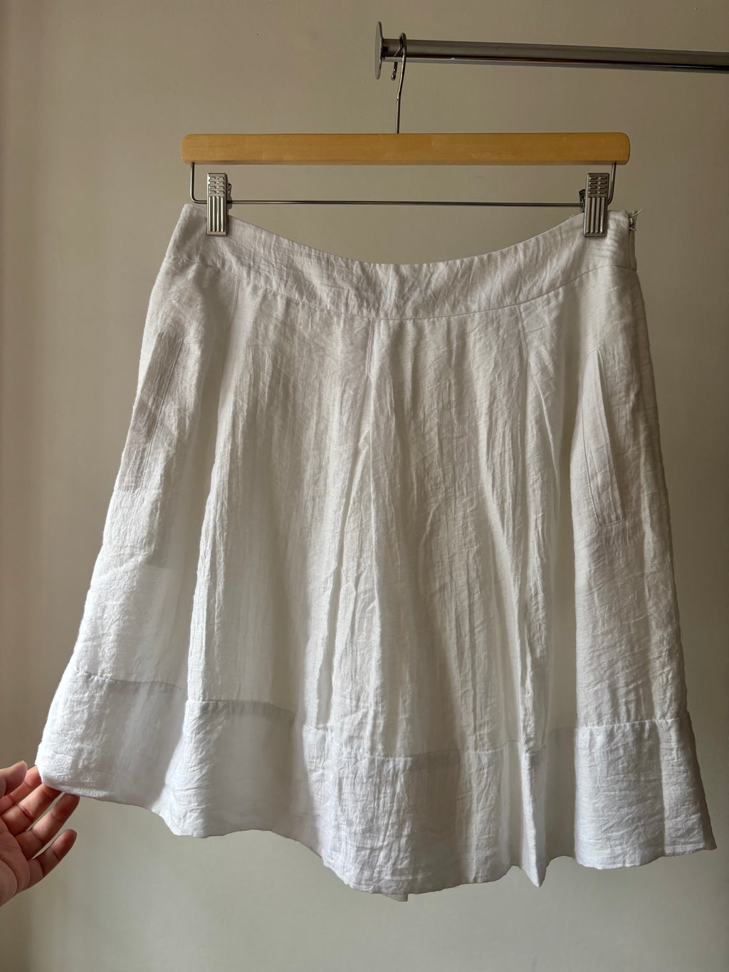 Y2K White Flowy Skirt with Pockets | 28" waist