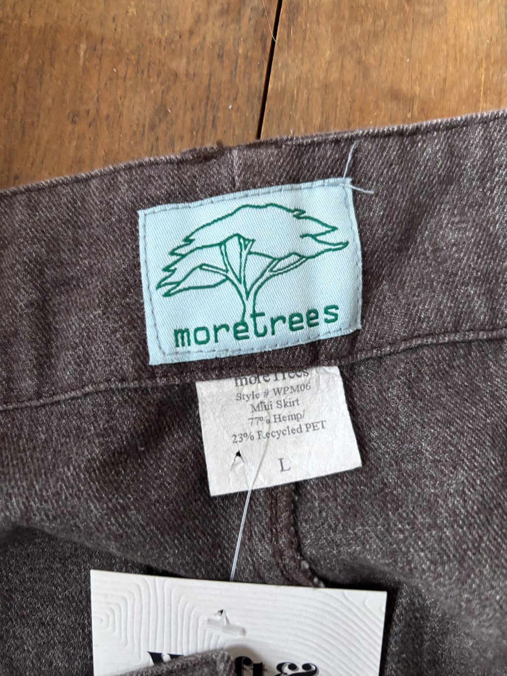 1990s Brown Hemp Mini Skirt | Medium