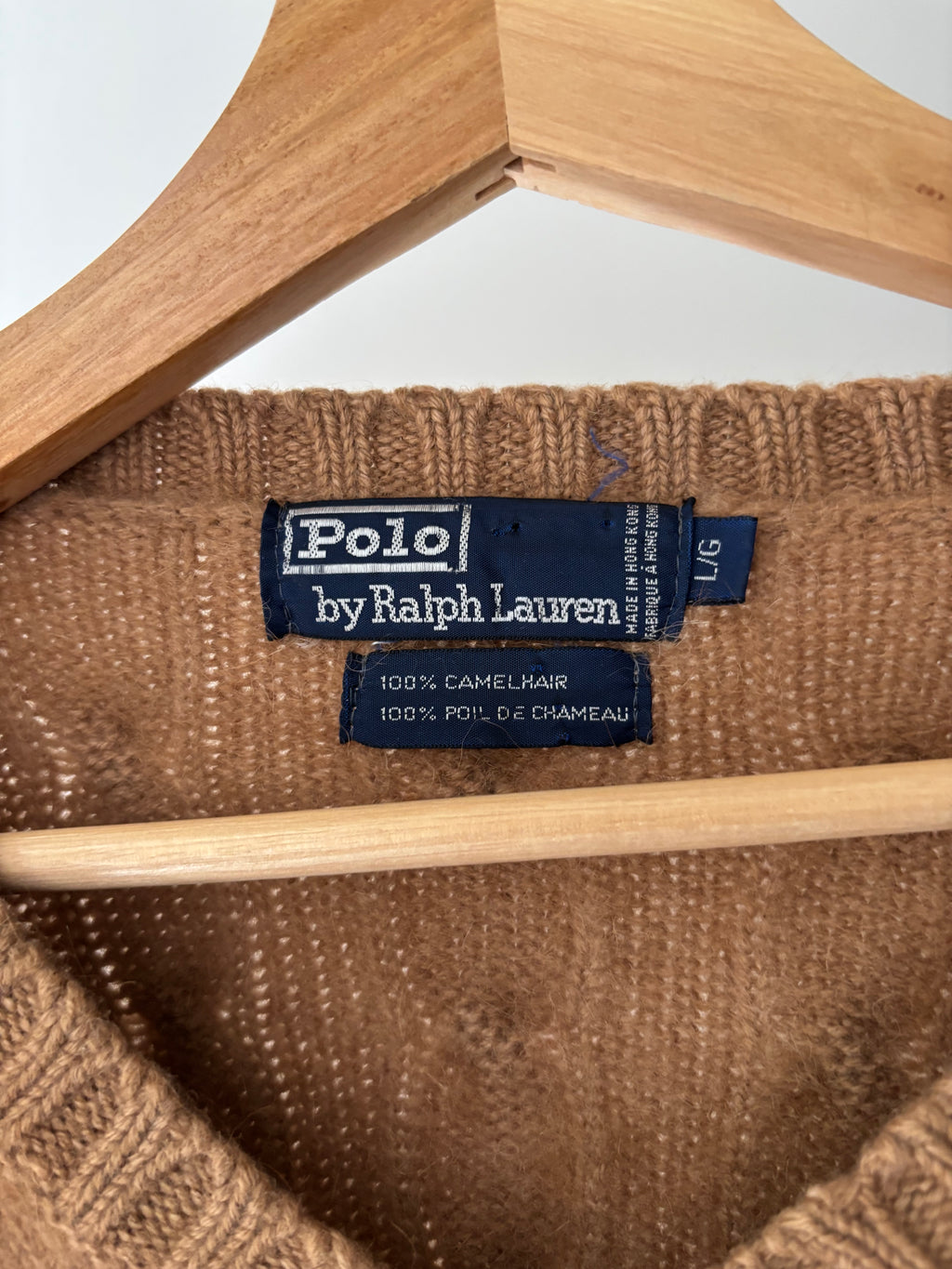 1990s Plush Ralph Lauren Camelhair Cable knit Vintage Sweater