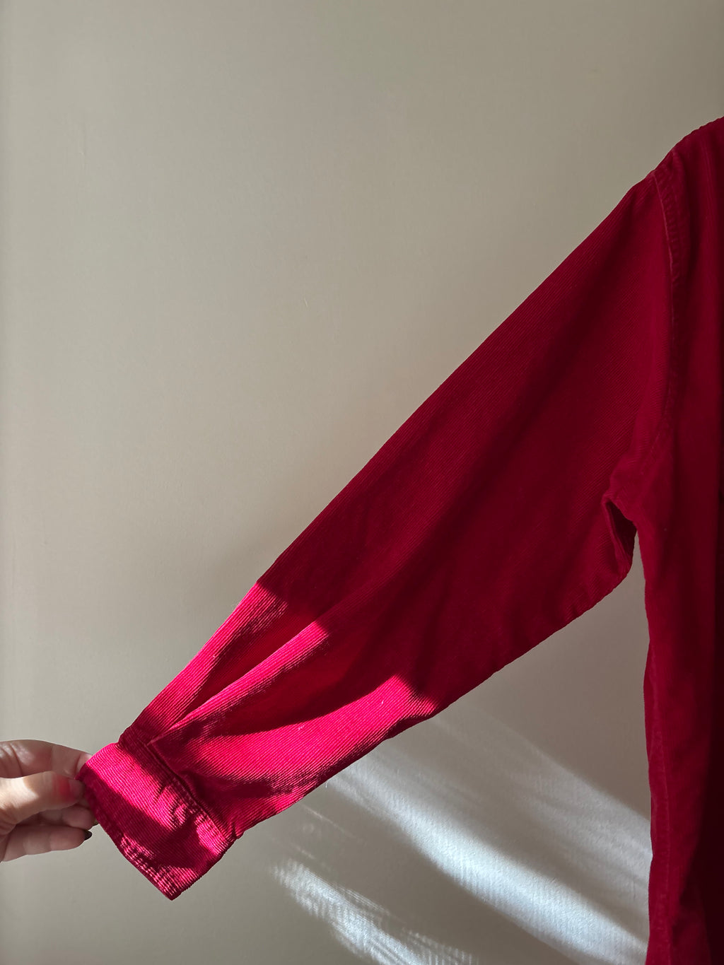 1990s Red Corduroy Button Up Shirt