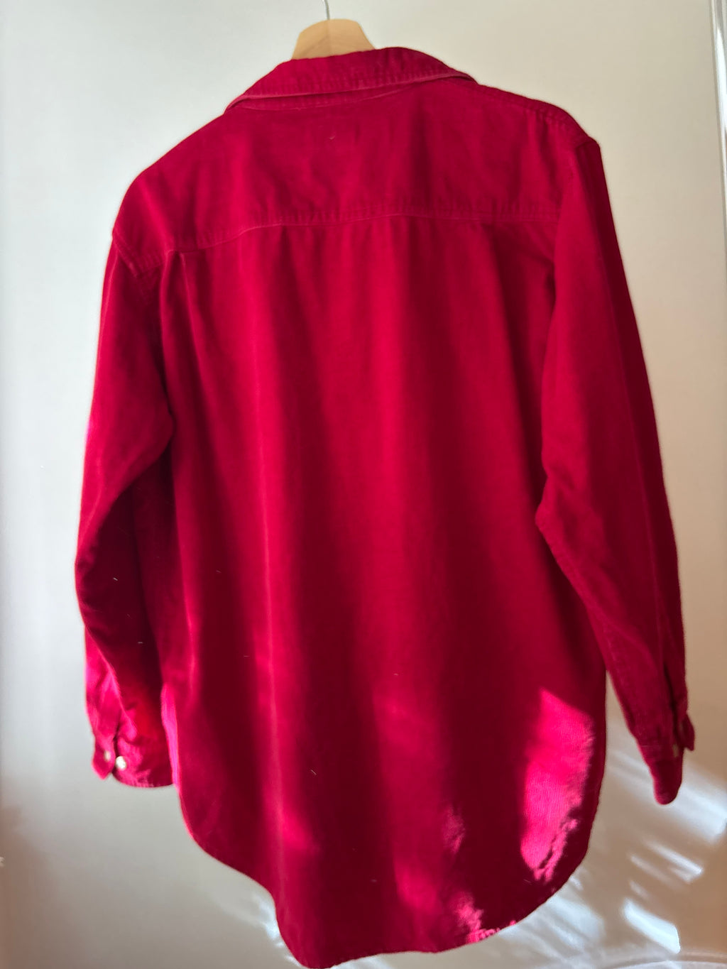 1990s Red Corduroy Button Up Shirt