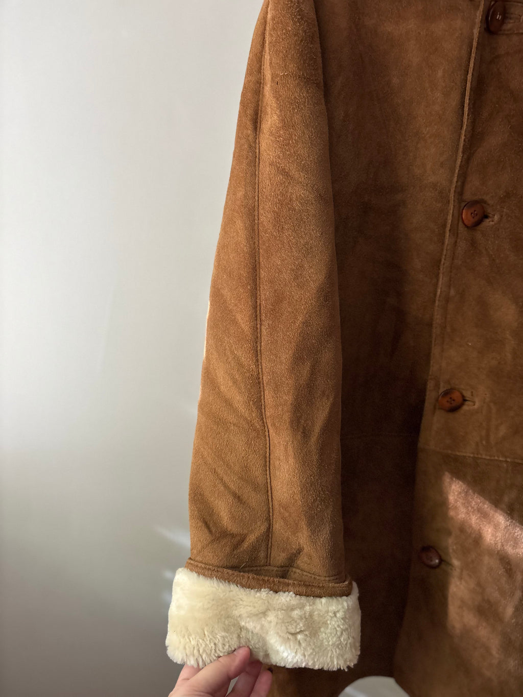 Danier Sheepskin Suede & Warm Shearling Lined Coat