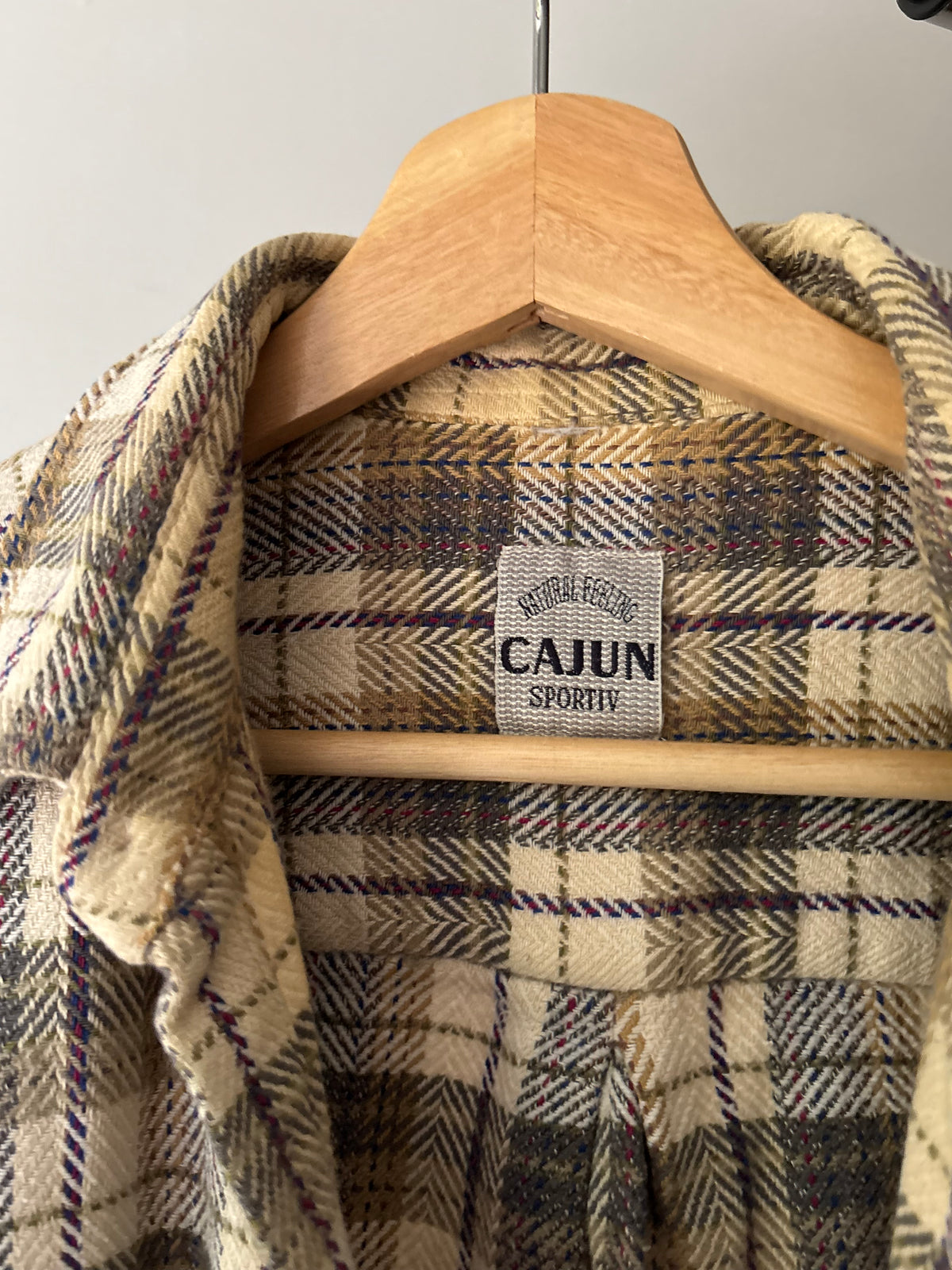 1990s Woven Cotton Flannel Button Up