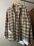 1990s Woven Cotton Flannel Button Up