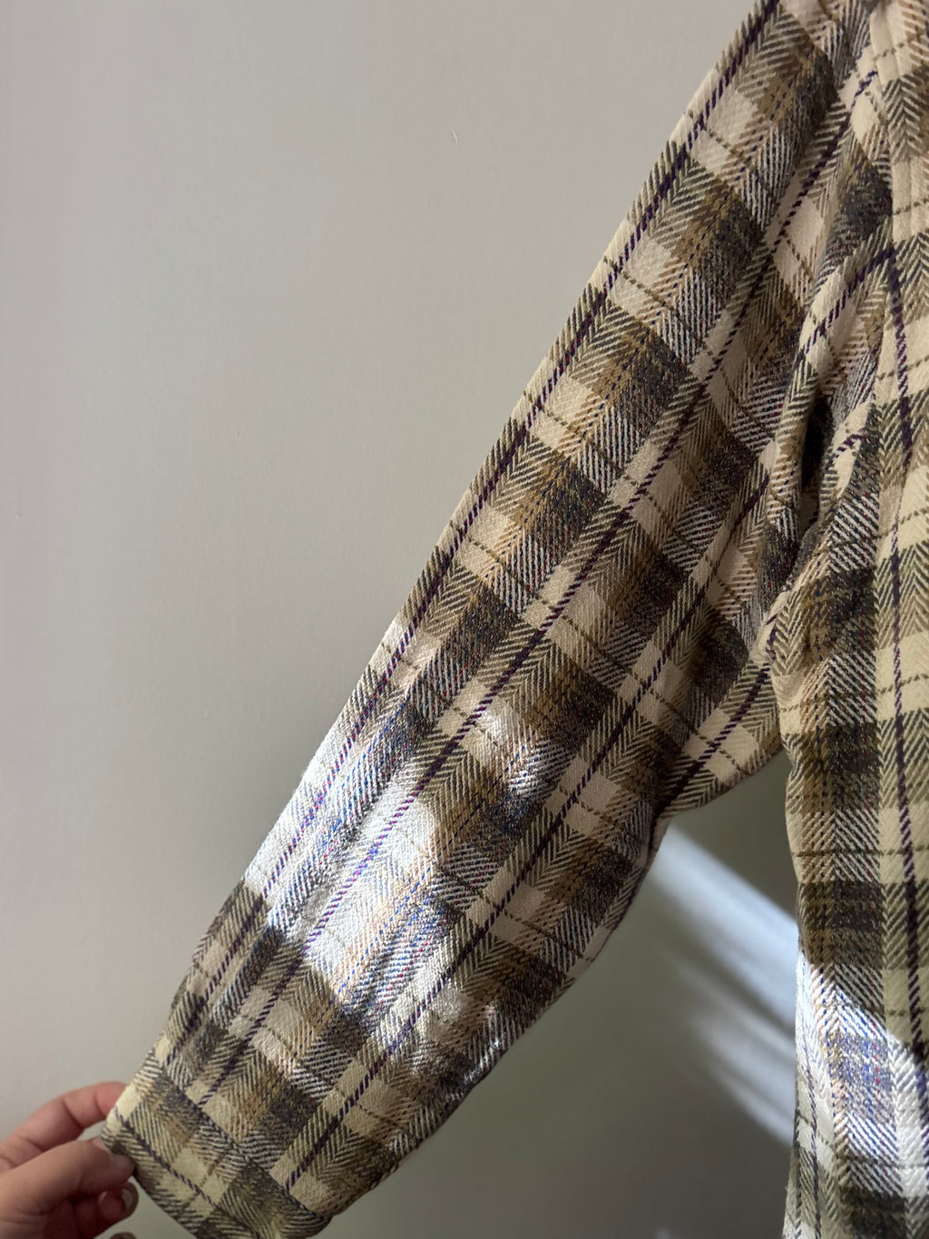 1990s Woven Cotton Flannel Button Up
