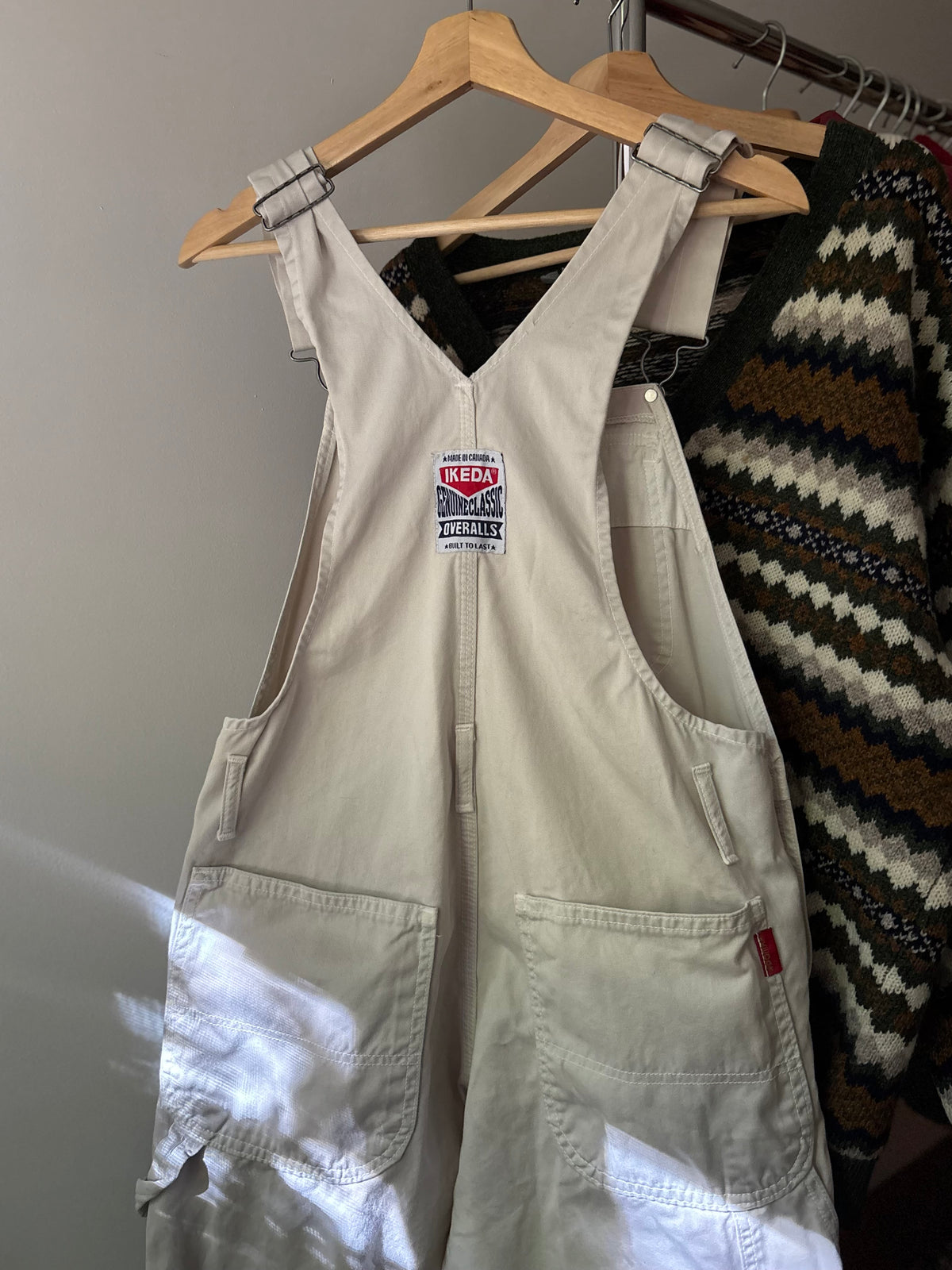 1990s Cream Ikeda Overalls | Size 33"