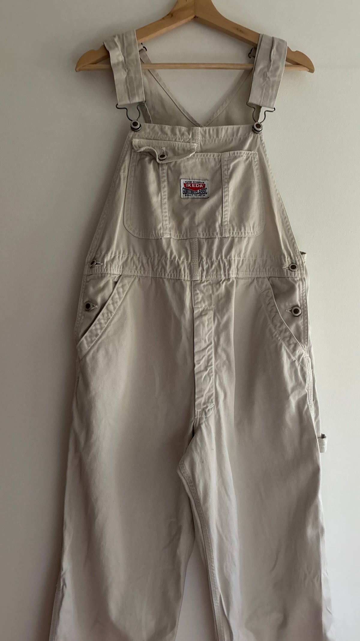 1990s Cream Ikeda Overalls | Size 33"