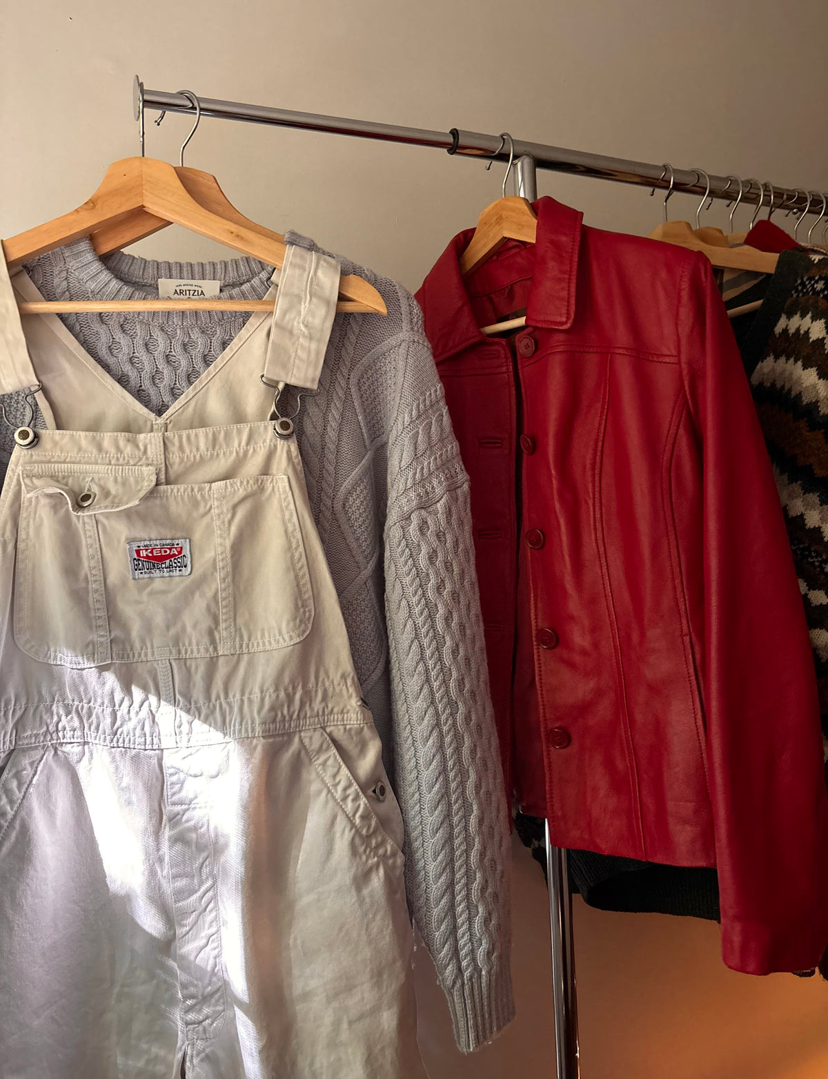 1990s Cream Ikeda Overalls | Size 33"