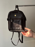 1990s Leather Mini Backpack | Vintage Brown Nevada Purse