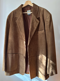 1990s Oversized Suede Jacket | Vintage Brown Button-Up Jacket