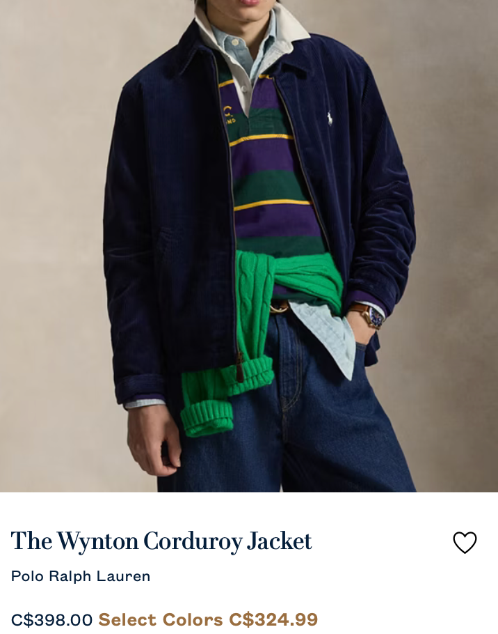 Ralph Lauren Corduroy Burgundy Jacket